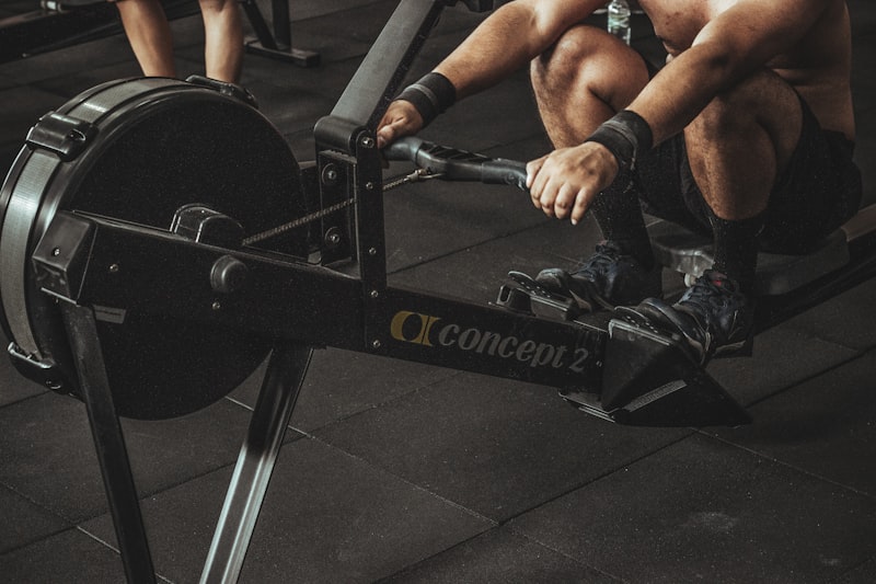 Training with rowing machine